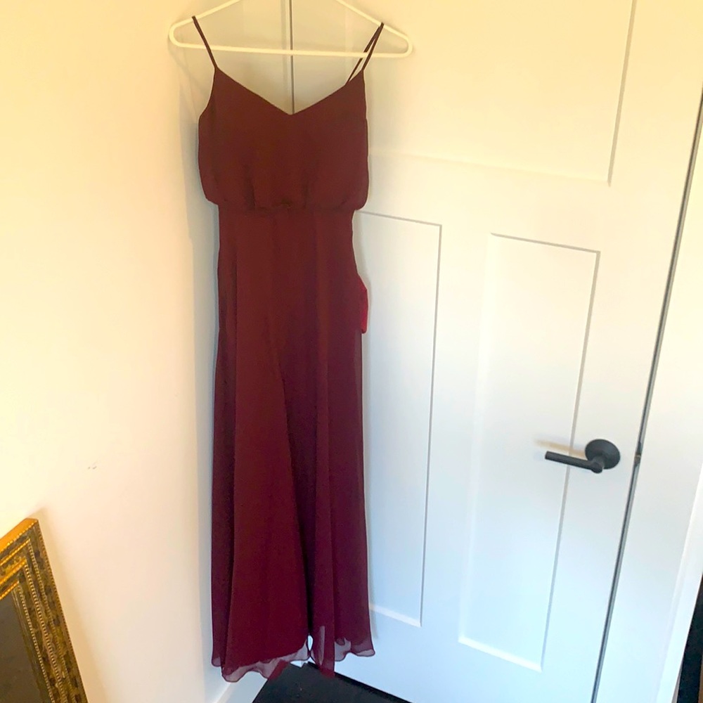 Birds grey bridesmaids dress